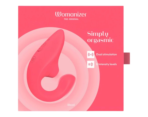Womanizer Blend - G-pont vibrátor és csiklóizgató (korall)