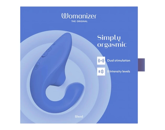 Womanizer Blend - G-pont vibrátor és csiklóizgató (kék)