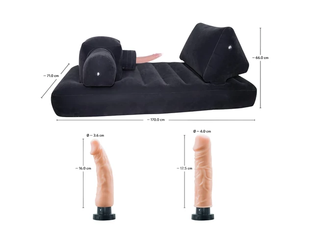 You2Toys Velvet Luxury - szexgép, beépített ággyal (fekete)