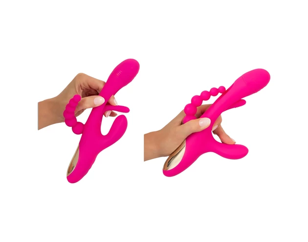 SMILE - tripla karos, nyelves vibrátor (pink)