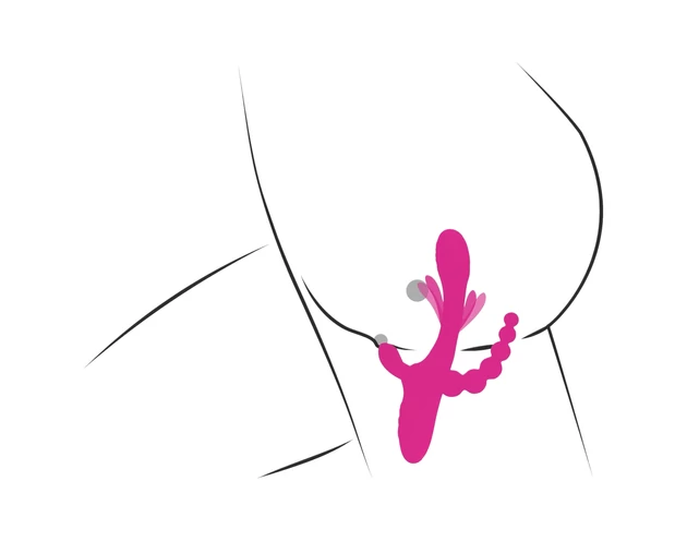 SMILE - tripla karos, nyelves vibrátor (pink)