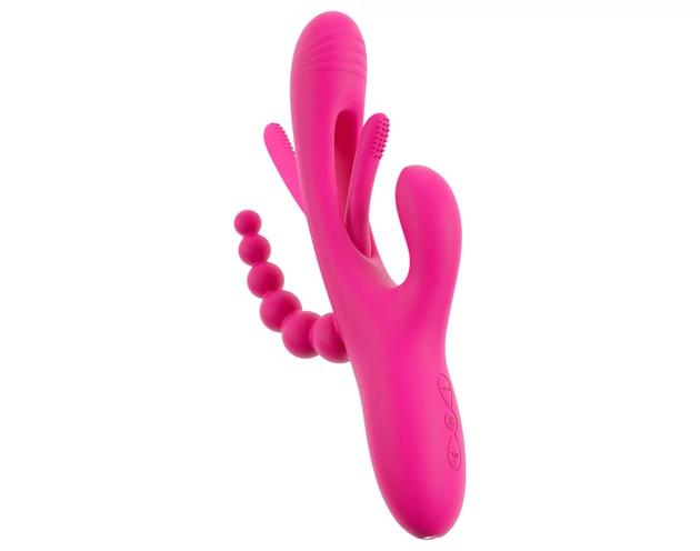 SMILE - tripla karos, nyelves vibrátor (pink)