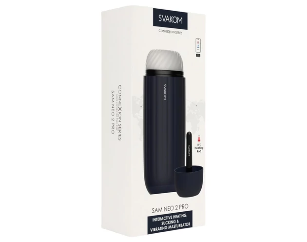 Svakom Sam Neo 2 Pro - okos maszturbátor (fekete-fehér)