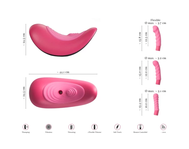 VibePad Rideon - pulzáló G-pont és csiklóizgató hinta (pink)