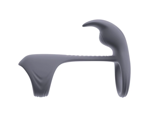 Beau Coeur Vylor - pénisz-és heregyűrű csiklóizgatóval (szürke)