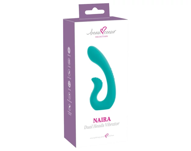 Beau Coeur Naira - G-pont és csiklóizgató vibrátor (zöld)