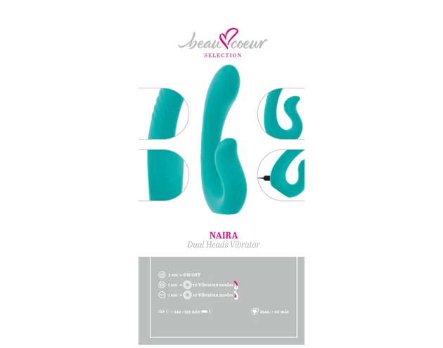 Beau Coeur Naira - G-pont és csiklóizgató vibrátor (zöld)