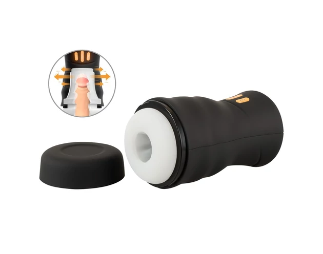 You2Toys Gyro - forgó, rezgő maszturbátor (fekete)