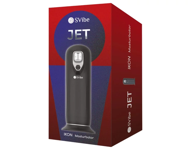 Snail Vibe Jet - lökő maszturbátor melegítő funkcióval (fekete)