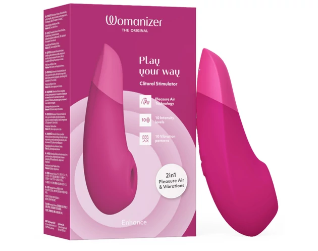 Womanizer Enhance - léghullámos csiklóizgató (rózsaszín)