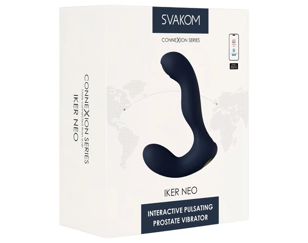 Svakom Iker Neo - interaktív, pulzáló anál vibrátor (kék)