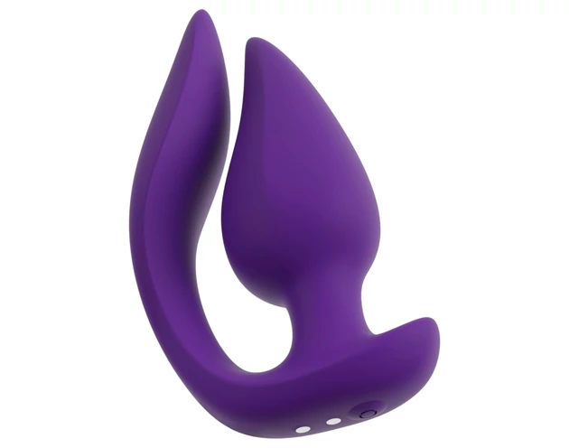 Smile - 2in1 anál vibrátor és csiklóizgató (lila)