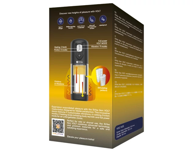 Snail Vibe Ikon Volt - automata maszturbátor (fekete)