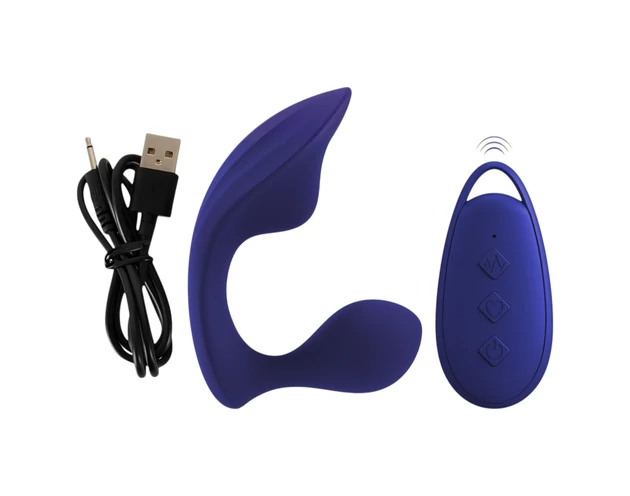 SMILE - távirányítós anál- és bugyi vibrátor (kék)