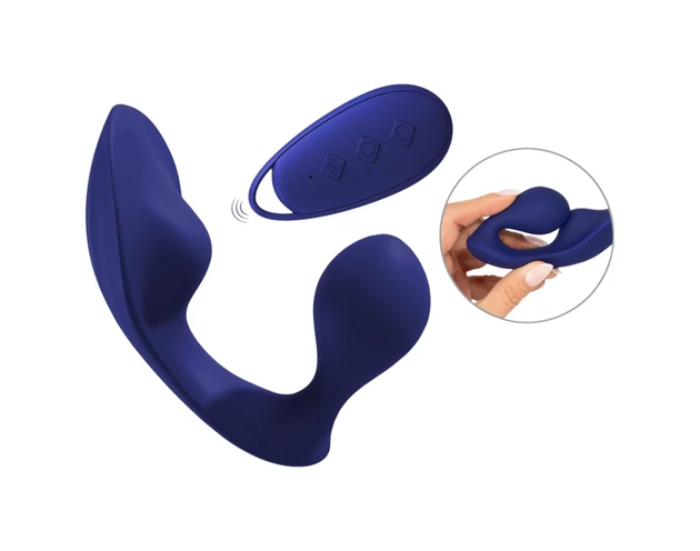 SMILE - távirányítós anál- és bugyi vibrátor (kék)