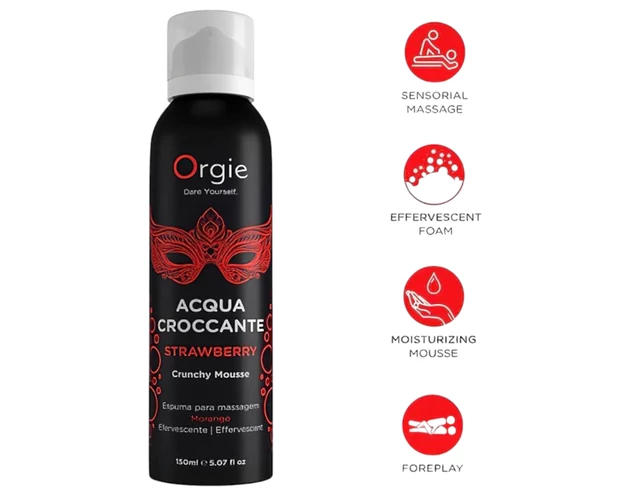 Orgie Acqua Croccante - masszázs hab - eper (150ml)