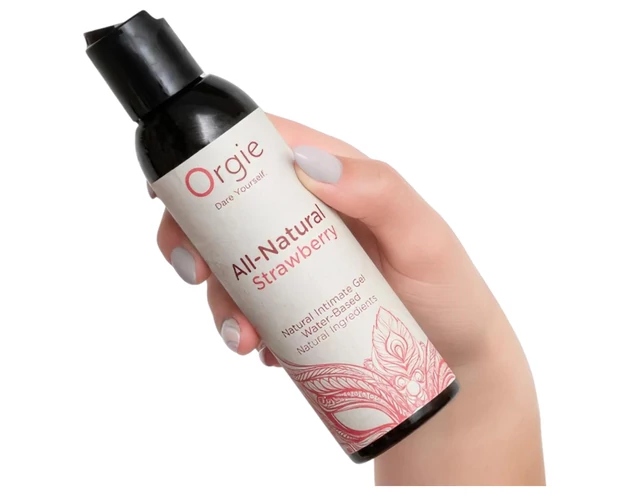 Orgie All Natural - vízbázisú síkosító gél - eper (150ml)