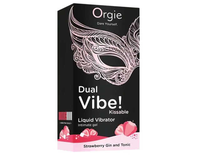 Orgie Dual Vibe - unisex folyékony vibrátor - Eper - Gin Tonic (15ml)