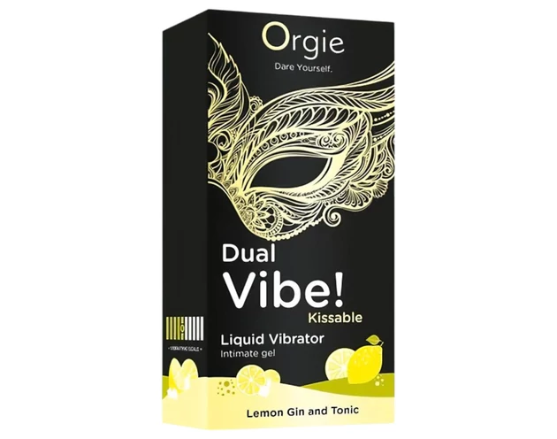 Orgie Dual Vibe - unisex folyékony vibrátor - Gin Tonic (15ml)