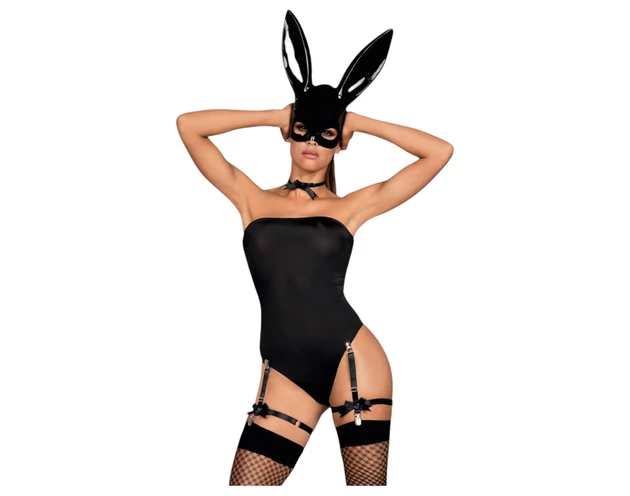 Obsessive OB7008 Sexy Bunny - nyuszilány jelmez (fekete)