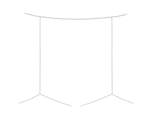 Obsessive Bijou 905 - ékszer testhám alsó (ezüst) - S-L