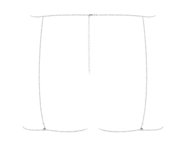 Obsessive Bijou 905 - ékszer testhám alsó (ezüst) - S-L