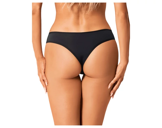 Obsessive Bella Rou - virágmintás bugyi (fekete)