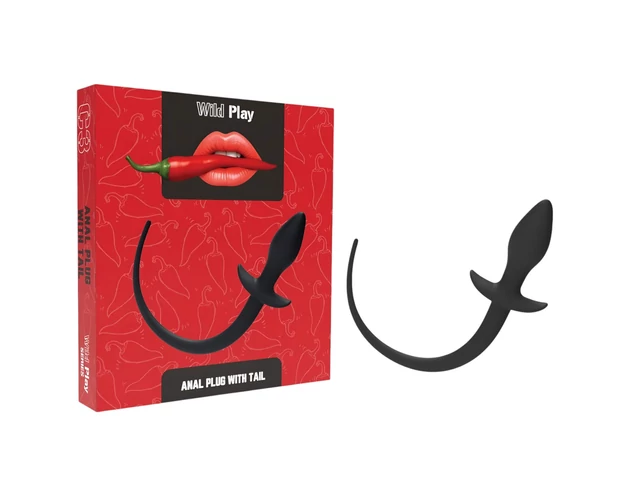 Wild Play - anál plug farokkal (fekete)