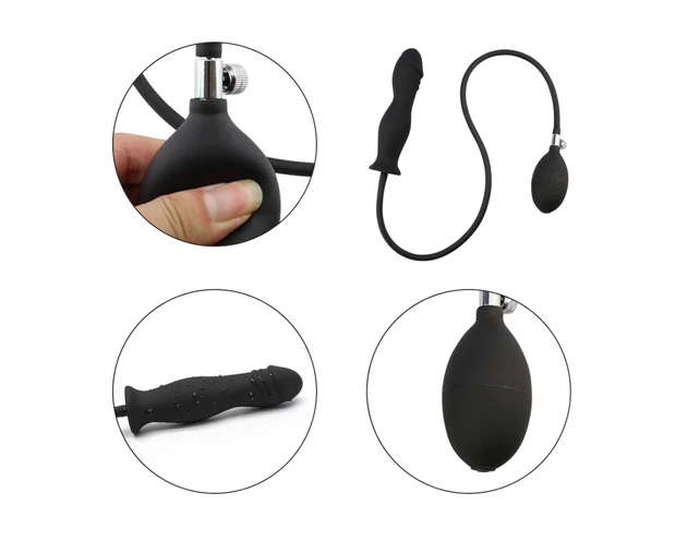 Wild Play - pumpálható anál plug (fekete)