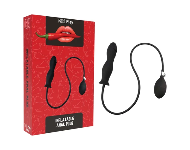 Wild Play - pumpálható anál plug (fekete)