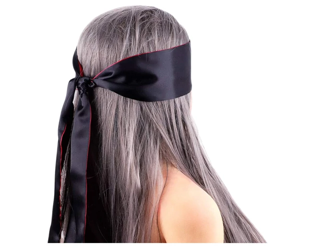 Wild Play - szatén szemkötő (fekete-pink)