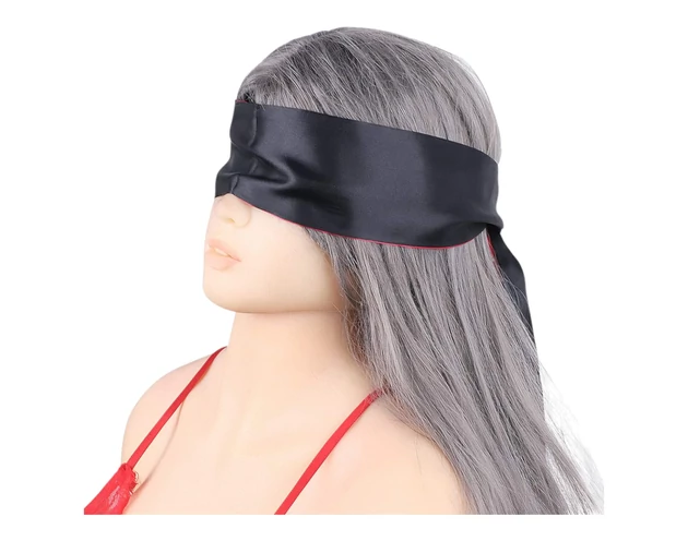 Wild Play - szatén szemkötő (fekete-pink)