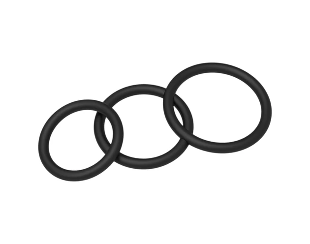 Men's Play - péniszgyűrű szett - fekete (3db)