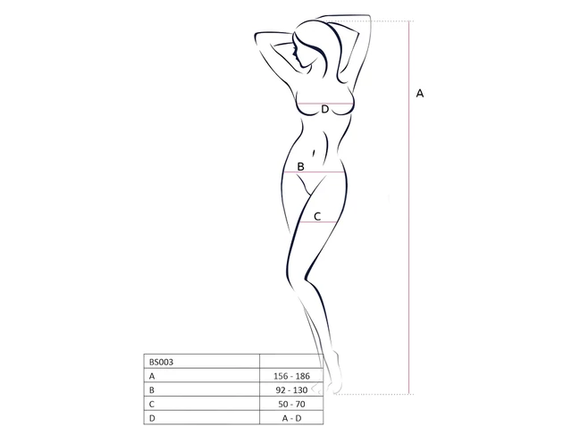 Passion BS003 - necc overál (fehér) - S-L