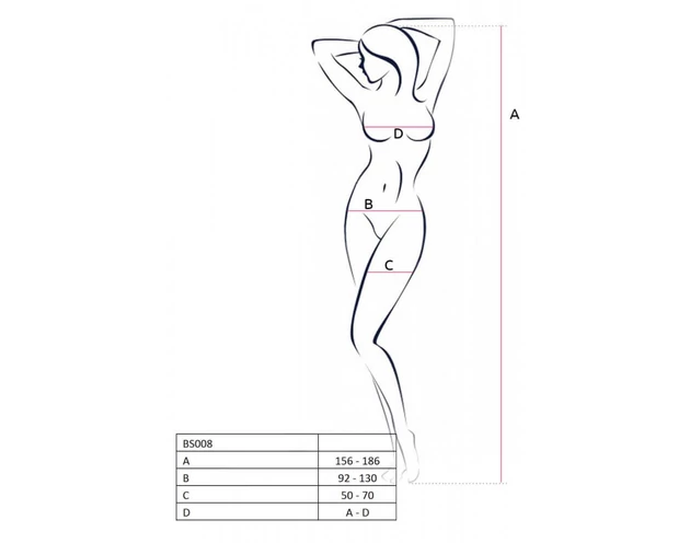 Passion BS008 - masnis necc szett (fekete) - S-L
