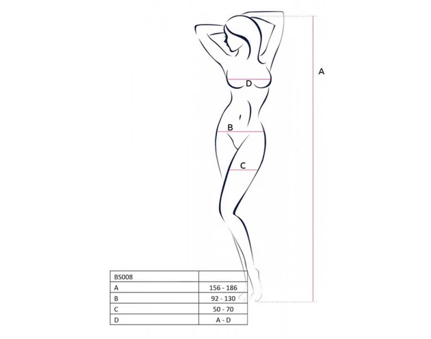 Passion BS008 - masnis necc szett (fehér) - S-L