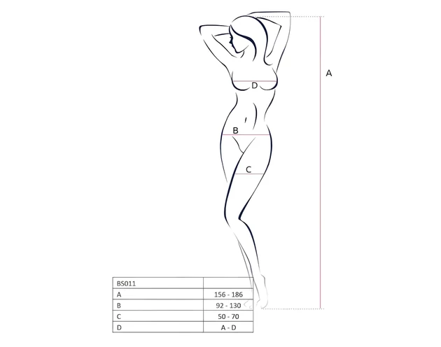 Passion BS011 - mintás necc szett (fekete) - S-L