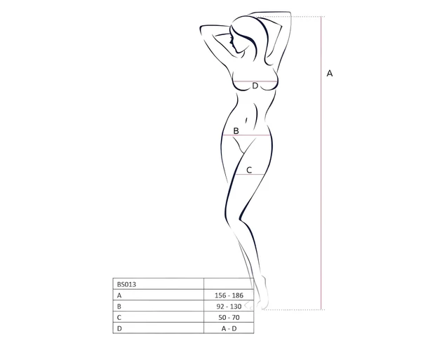 Passion BS013 - csíkos necc szett (fehér) - S-L