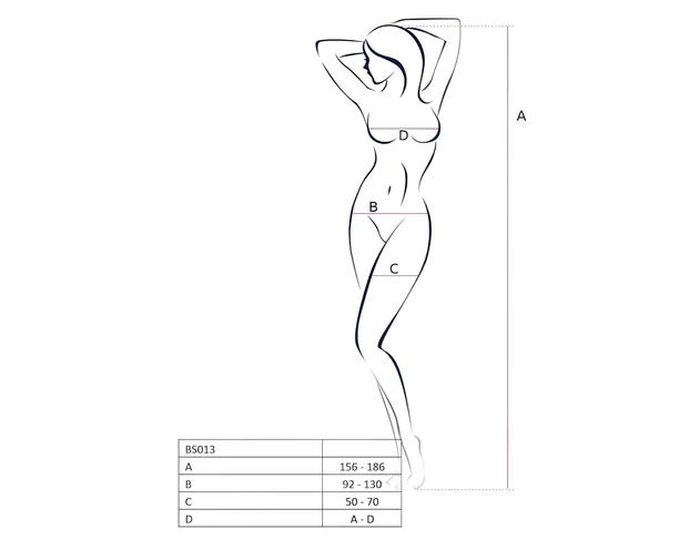 Passion BS013 - csíkos necc szett (fehér) - S-L