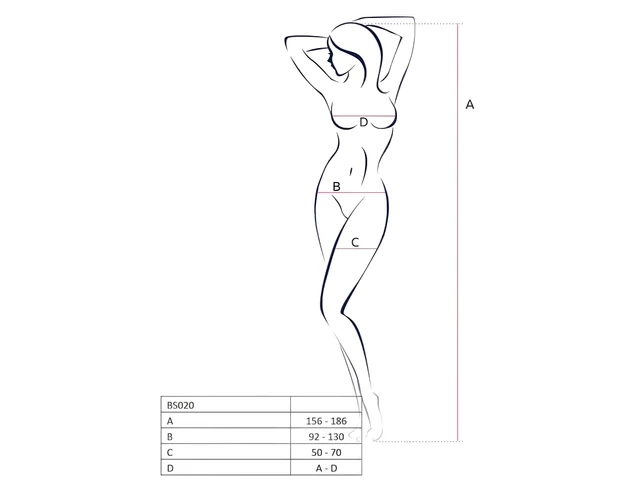 Passion BS020 - díszített nyitott overál (fehér) - S-L