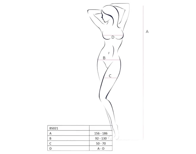 Passion BS021 - ujjatlan, nyitott necc overál (fehér) - S-L