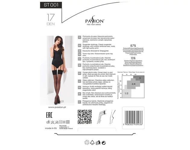 Passion ST001 - harisnya (fekete)