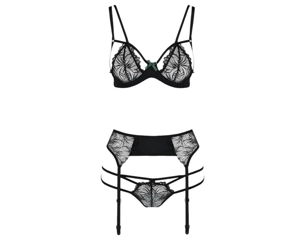 Passion Floris - fehérnemű szett (fekete)