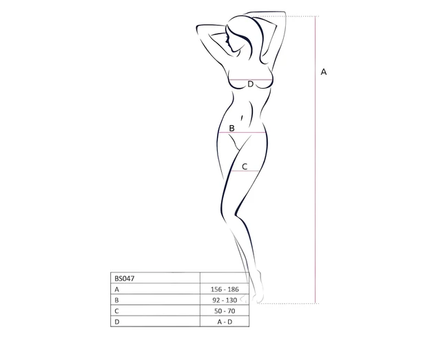 Passion BS047 - nyitott necc szett kivágással (fekete) - S-L