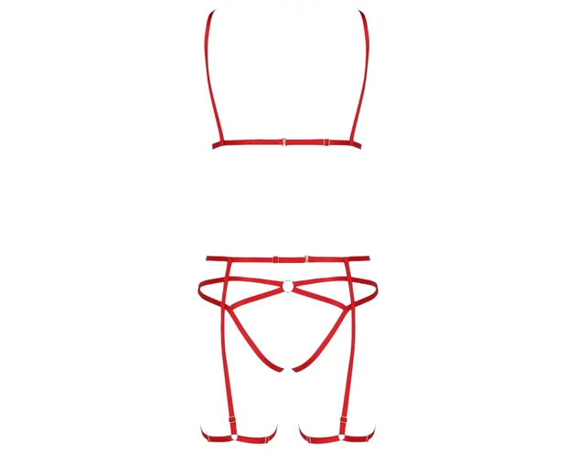 Passion Magali - dísz testhám szett - 3 részes (piros)