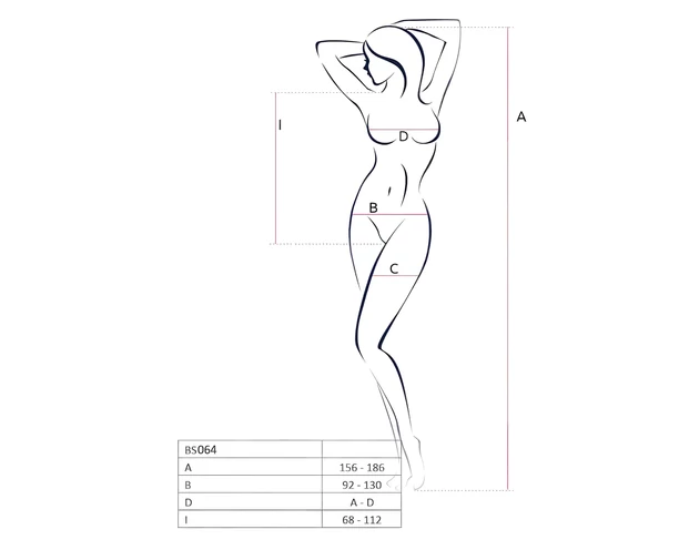 Passion BS064 - nyitott necc body (fehér) - S-L