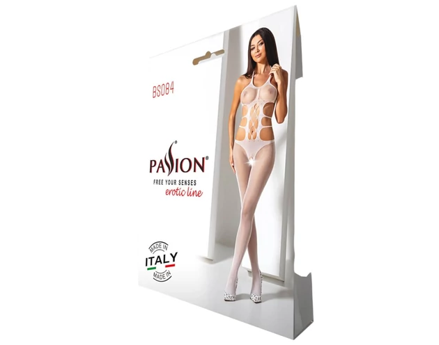 Passion BS084 - fűzős, top-os overál - fehér (S-L)