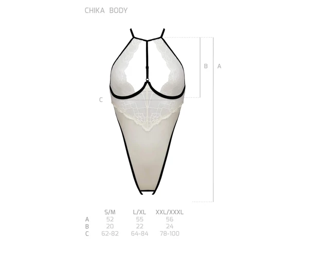Passion Chika - nyitott body (krém)