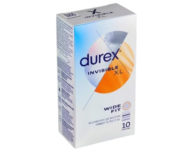 Durex Invisible XL - extra nagy óvszer (10db)