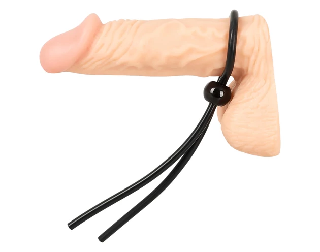 Magic Shiver - állítható péniszgyűrű (fekete)